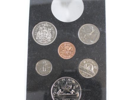 1975 Canada 6-coin Specimen Set Broken from Double Dollar Set (Case scuffed cracked) For Discount