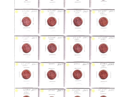 Lot of 60x 1998, 2001 & 2007 Canada 1-cents w  Minting Errors, 60Pcs (Most Duplicates) Sale