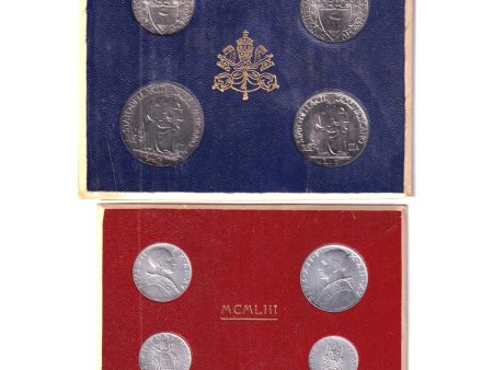 Pair of 1942 & 1953 Vatican 4-Coin Sets Online Sale