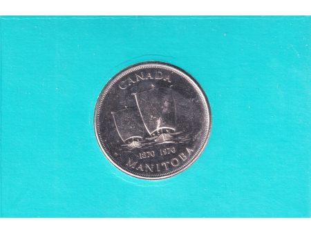 1970 Manitoba Centennial Medallion in Card (Impaired) For Sale