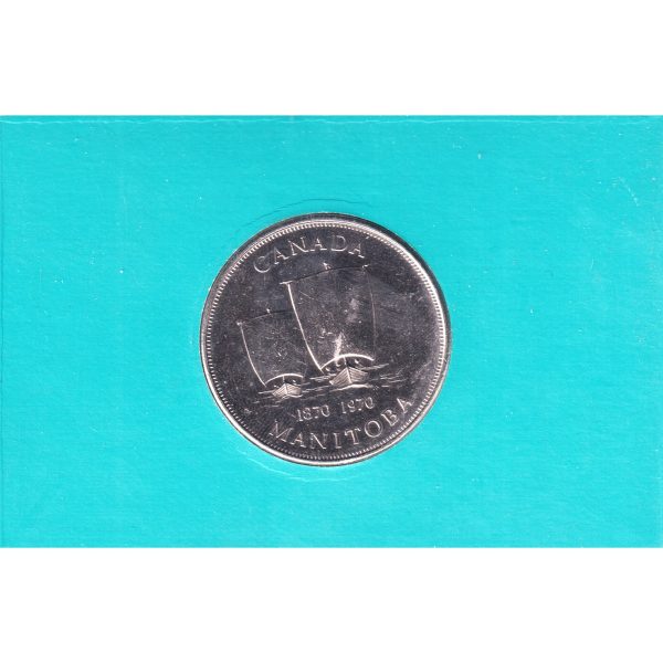 1970 Manitoba Centennial Medallion in Card (Impaired) For Sale