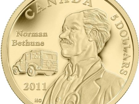 RDC 2011 Canada $5 Gold 75th Ann. 1st Blood Transfusion Vehicle (No Tax) missing sleeve Hot on Sale