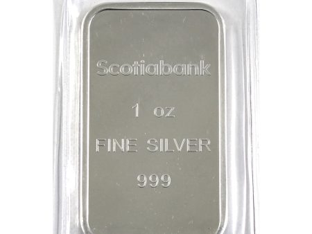 Scotiabank 1oz .999 Silver Bar, Repeating Back (No Tax) Sale