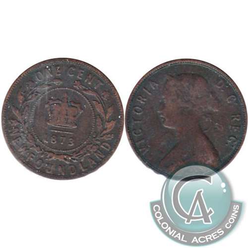 1873 Newfoundland 1-cent G-VG (G-6) Discount