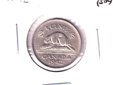 1942 Nickel Canada 5-cents Extra Fine (EF-40) Scratched or impaired Online now