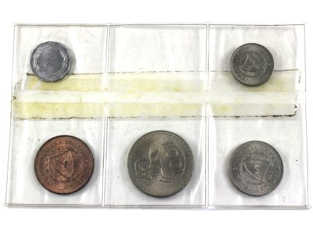 Set of 5x Cyprus 1963 Decimal, 5Pcs in Sleeve (Lightly toned, tape residue on sleeve) Discount