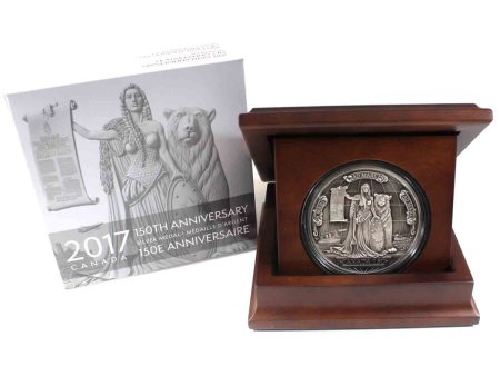 2017 Restrike Canadian Heritage Mint 150th Ann. Confederation Silver Medal (No Tax) Fashion