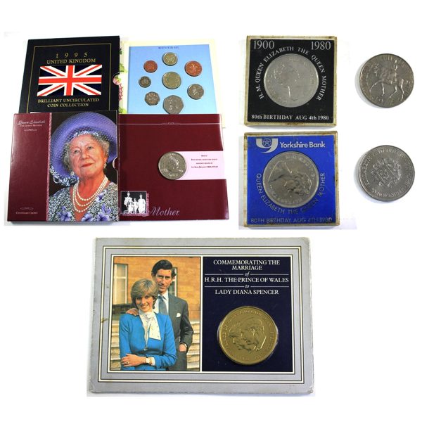 Lot of Great Britain Coins, Including Commemoratives & 1995 BU Set - See Description Online Hot Sale