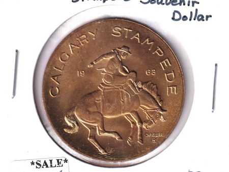 1963 Calgary Stampede Souvenir Dollar Trade Token (Corrosion) For Cheap