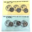 Pair of 1979 & 1980 PDS USA Susan B. Anthony Dollar 3-coin Souvenir Sets, 2Pcs (Tears) Supply