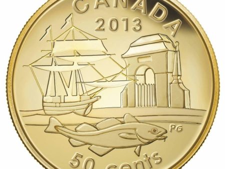 RDC 2013 Canada 50-cent 300th Anniv. of Louisbourg 1 25oz. Gold (No Tax) Sleeve bent Sale