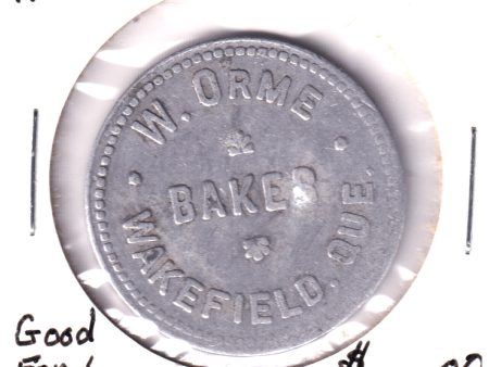 W. Orme & Baker, Wakefield, Quebec, Good for One Loaf Trade Token Supply