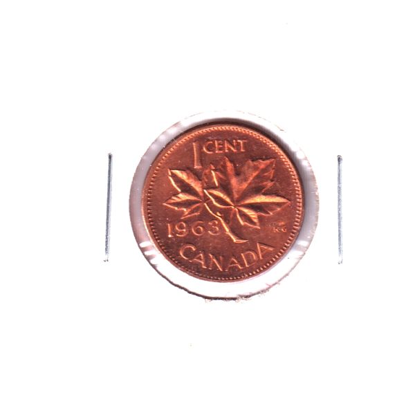 1963 Hanging 3 Canada 1-cent, Mint State (May be lightly toned) Online