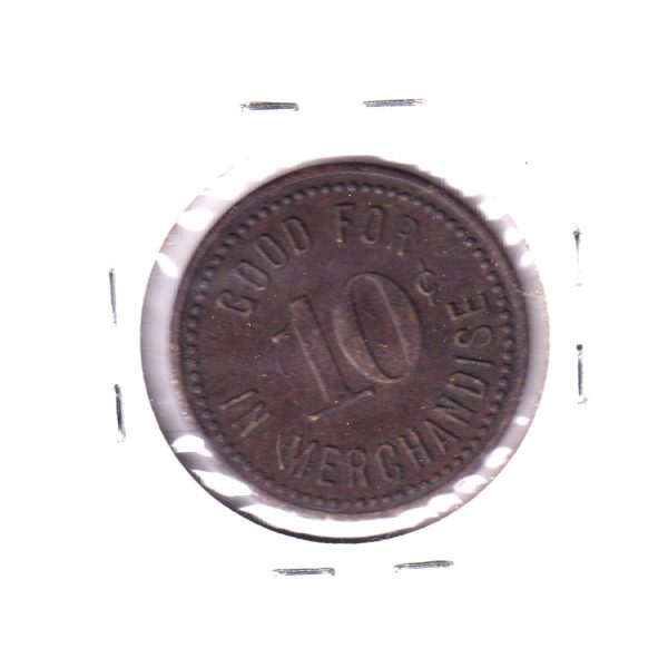 Marlatt & Son Groceries & Crockery, Simcoe, Ontario, 10-cent Trade Token Discount