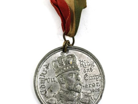 1902 King Edward VII Coronation Medal with Ribbon - Borough of Launceston Online