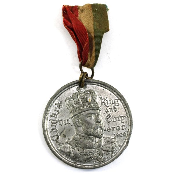 1902 King Edward VII Coronation Medal with Ribbon - Borough of Launceston Online