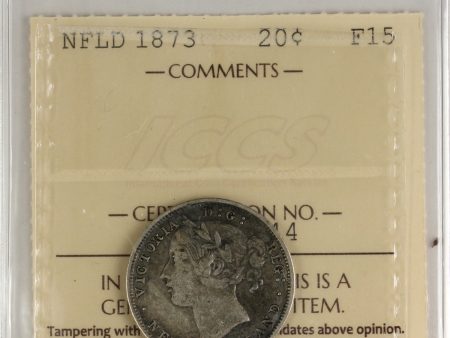 1873 Newfoundland 20-cents ICCS Certified F-15 Fashion