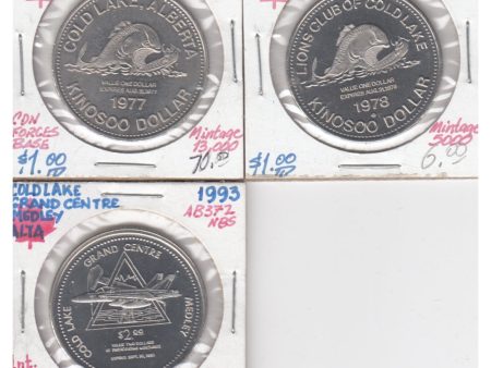 SP300. 3x 1977-1993 Canada Cold Lake, AB Trade Dollars - 3pcs Online