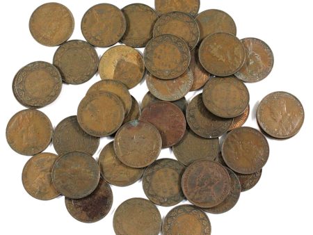 Lot of 1920 Canada Large Cents, Average Condition, 40Pcs Sale