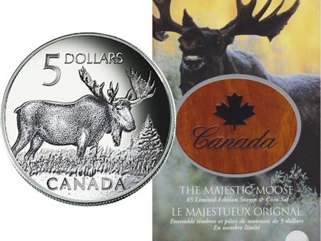 RDC 2004 Canada Majestic Moose $5 Coin and Stamp Set (No Tax) Impaired Online