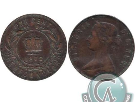 1872H Newfoundland 1-cent F-VF (F-15) For Discount