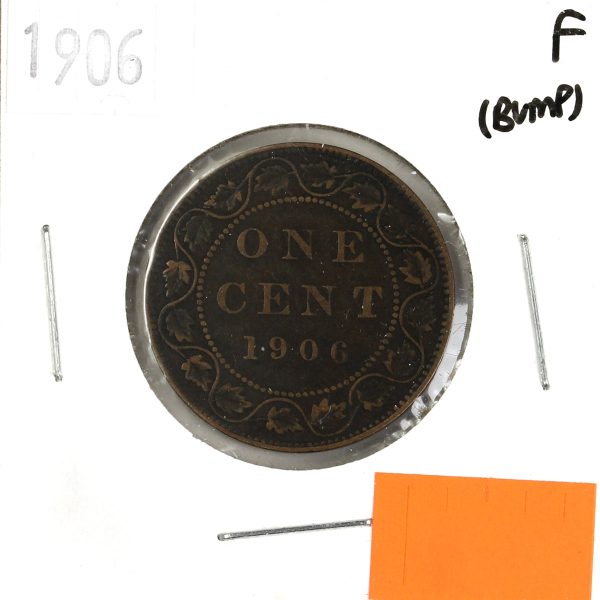 1906 Canada 1-cent Fine (F-12) Corrosion, spots, or impaired For Sale