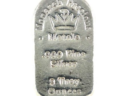 Monarch Tombstone Style 2oz Fine Silver Bar (No Tax) Fashion