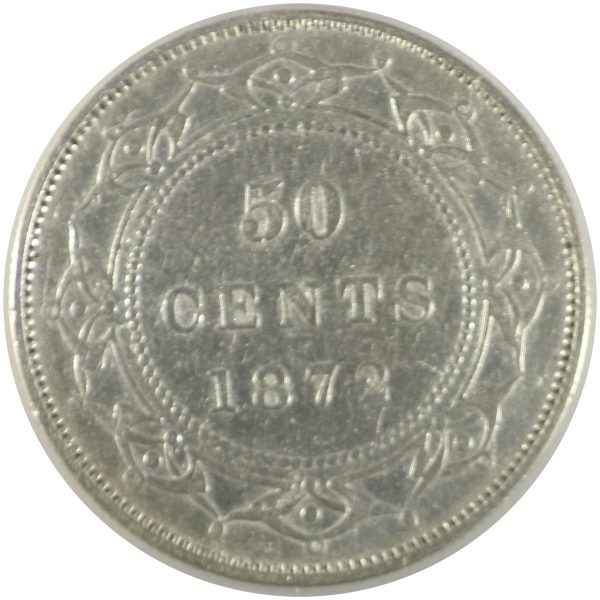 1872H Newfoundland 50-cents ICCS Certified F-15 Online