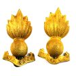 Pair of Royal Artillery Ubique Cap   Collar Flaming Grenade Badges, 2Pcs Online