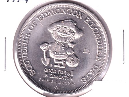 1974 Edmonton Klondike Days Trade Dollar Token: RCMP Centennial Fashion