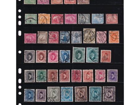 Lot of Egypt Stamps, 1879-1952, 2 Pages, Cancelled For Discount