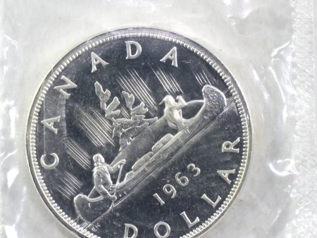 1963 Canada Proof Like Silver Dollar, Sealed (Removed from Set) May be lightly toned Online