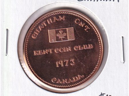 1973 Chatham, Ontario, Kent Coin Club 10th Anniversary Medallion For Discount