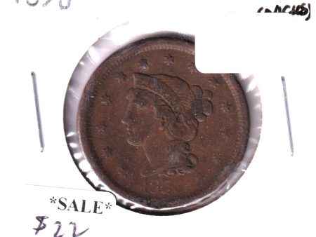 1850 USA One Cent, Very Fine (Nicks) Fashion