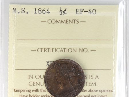 1864 Nova Scotia Half Cent ICCS Certified EF-40 Online now