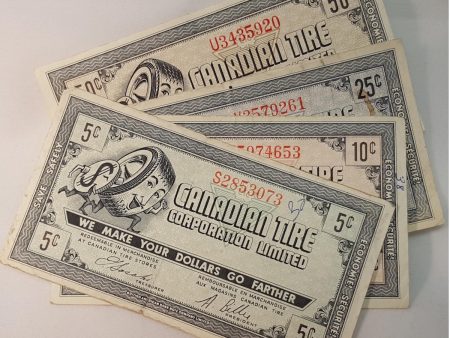 1978 Canadian Tire Gas Coupons - Gas Bar Issue VF or Better (impaired) 4pcs Sale