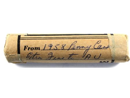 1958 Canada Elizabeth II 1-Cents Roll of 50Pcs, Circulated to Average Condition Hot on Sale