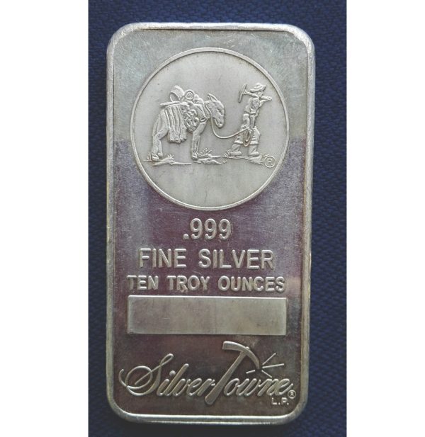 10oz. Silver Towne Fine Silver Bar (No Tax) Discount