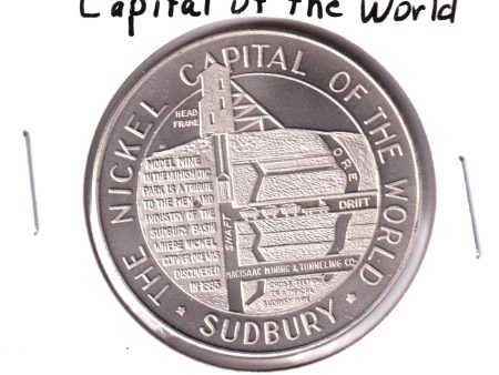 1965 Sudbury, ON, Medallion: Centennial Model Mine (Nickel Colour) May have corrosion Online Hot Sale