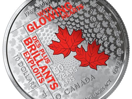 RDC 2019 Canada $10 50th Ann. of the Official Languages Act (No Tax) scuffed capsule For Sale