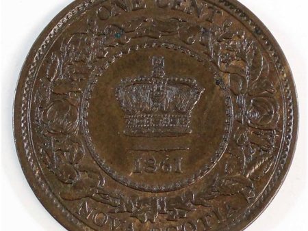 1861 Large Bud Nova Scotia 1-Cent Almost Uncirculated (AU-50) $ Online now