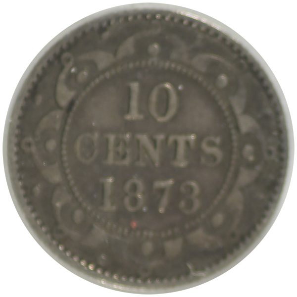 1873 Obverse 2 Newfoundland 10-cents ICCS Certified VG-10 Fashion