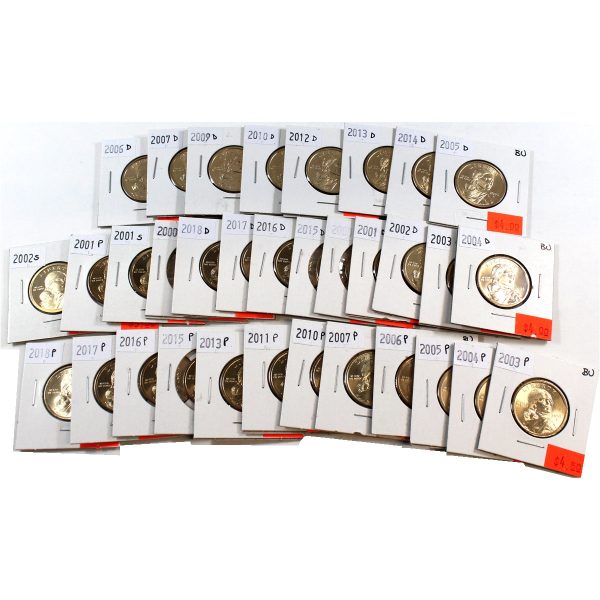 USA Sacagewea 2000 to 2014 P&D set. 35pcs Online now