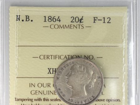 1864 New Brunswick 20-cents ICCS Certified F-12 Supply