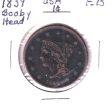 1839 Booby Head USA 1-cent F-VF (F-15) Supply