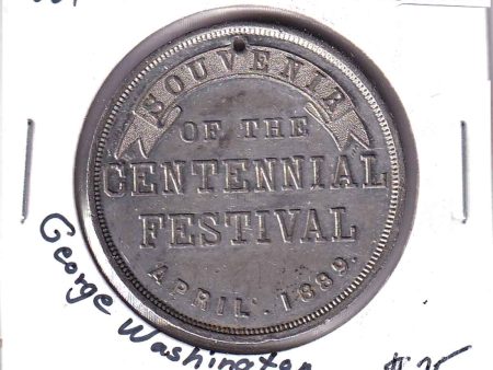 1789-1889 Souvenir of the Centennial Festival with George Washington Effigy For Sale