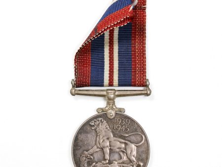 1939-1945 Canada WWII War Medal with Ribbon, Silver (Issues) Online Hot Sale