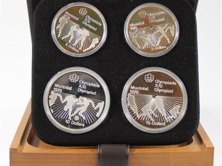 1976 Canada Montreal 1976 Olympic Series VI $5 & $10 4-Coin Proof Set (impaired) Sale