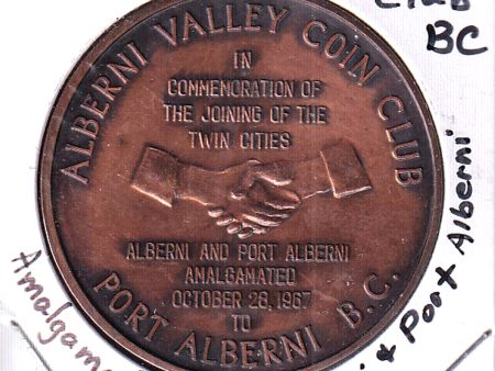 1967 Canada Alberni Valley Coin Club Amalgamation Medallion Fashion