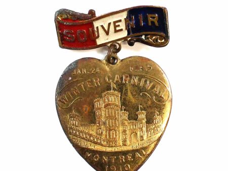 1910 Montreal Winter Carnival Souvenir Pin on Sale